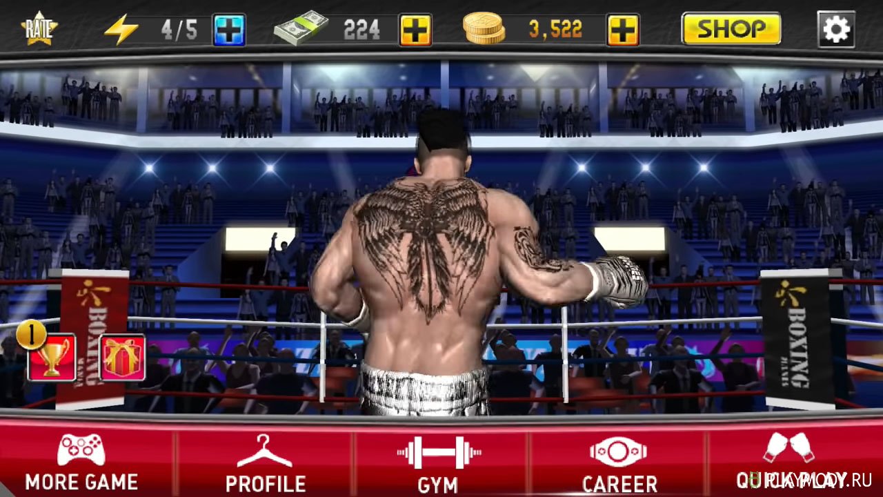 Скачать Царь бокса - Punch Boxing 3D v 1.1.4 Мод много денег