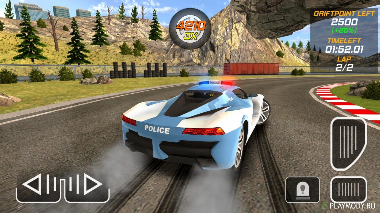 Взломанная Police Drift Car Driving Simulator v 1.1 Мод много денег